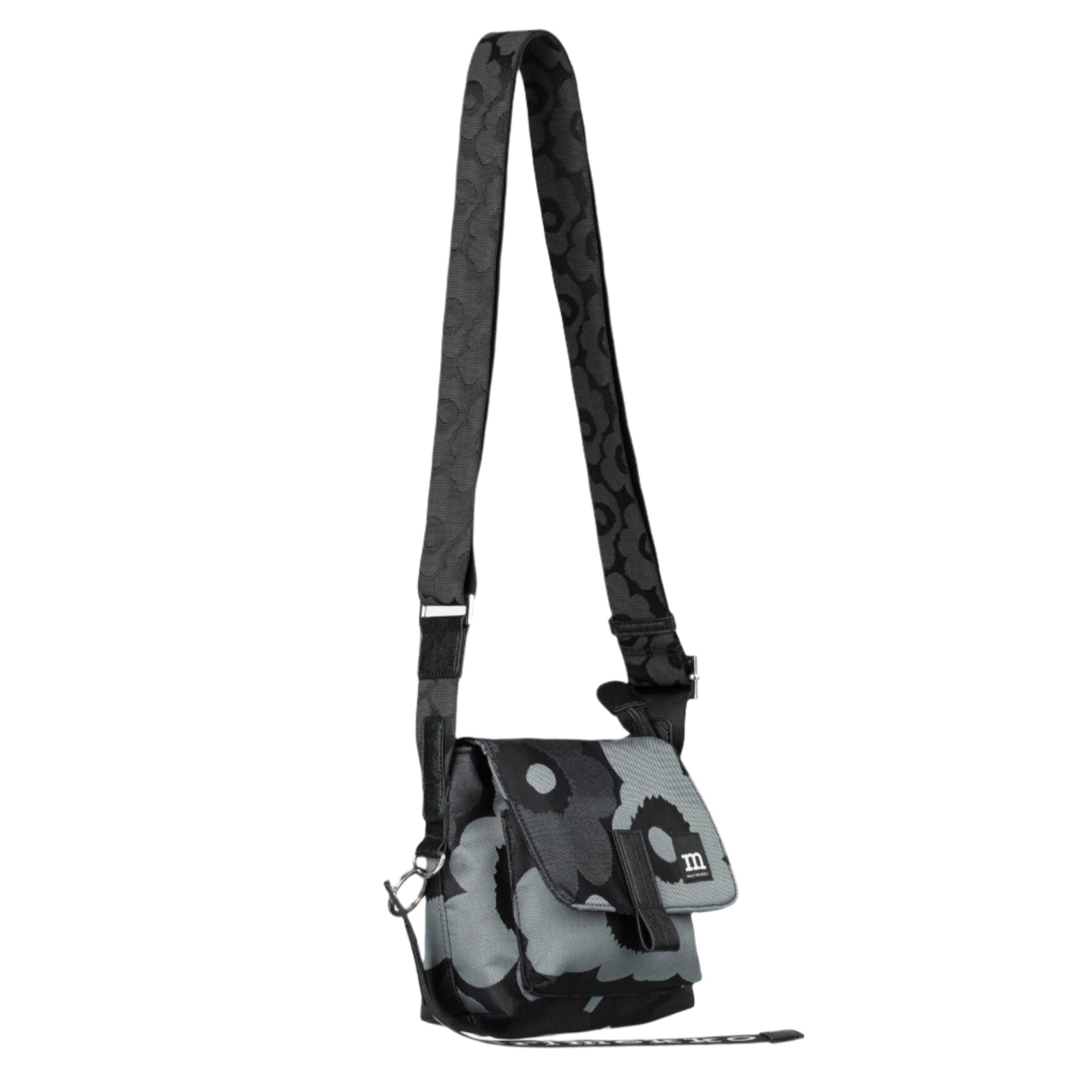 Marimekko Mini Messenger Unikko Shoulderbag, Grey/Black Eleish Van Breems Home