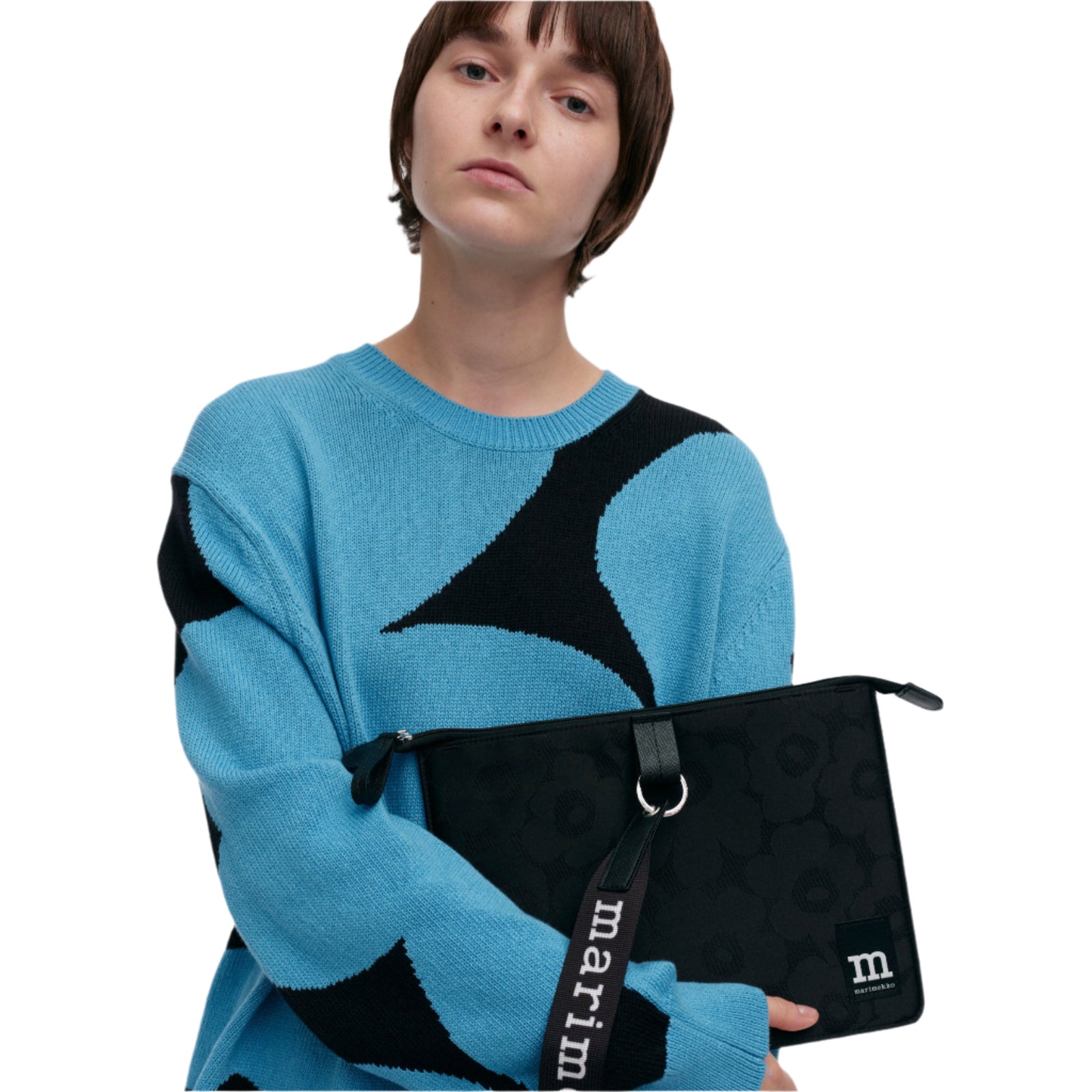 Marimekko Sleeve 11" Unikko Tablet Sleeve, Black/Granite Eleish Van Breems Home
