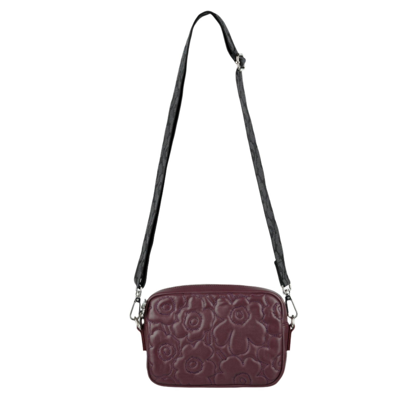 Marimekko Soft Gratha Shoulder Bag Wine Red Eleish Van Breems Home