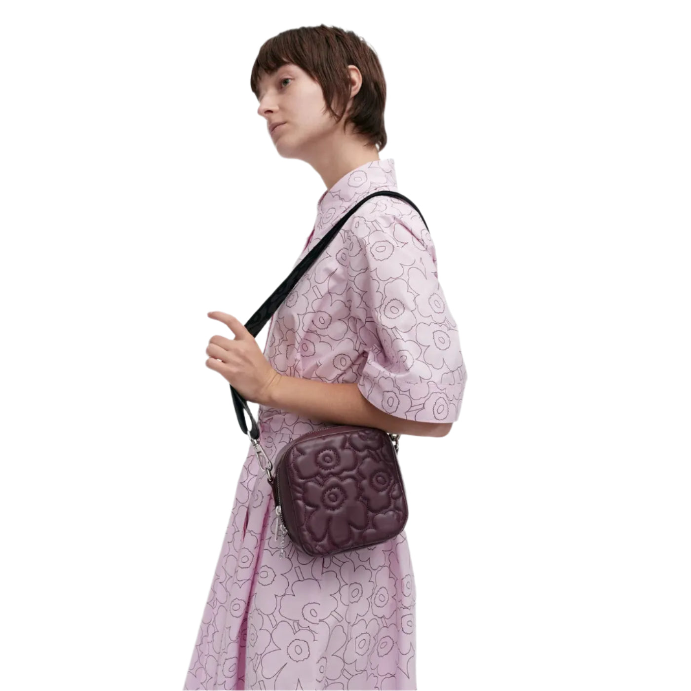 Marimekko Soft Gratha Shoulder Bag Wine Red Eleish Van Breems Home