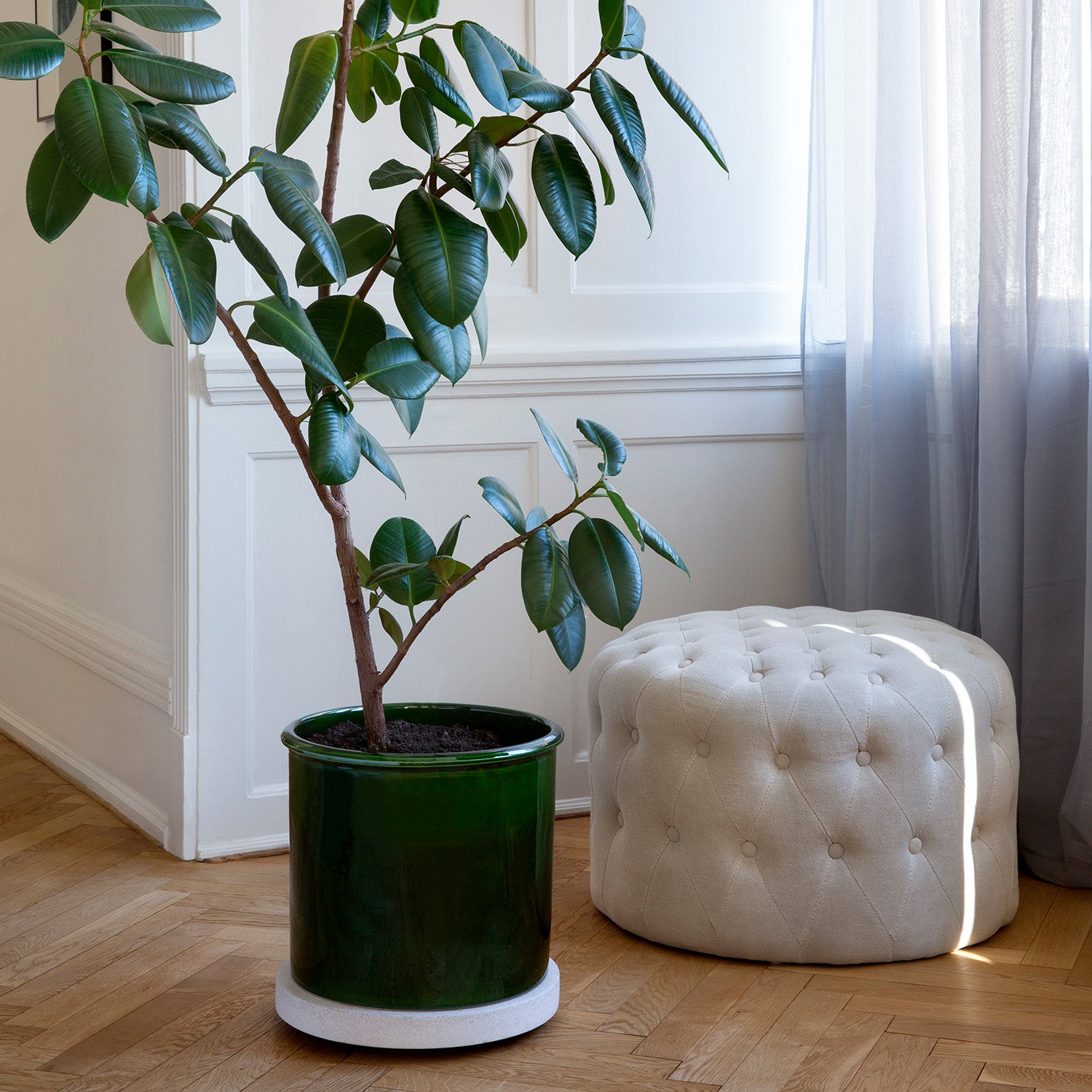 Modena Emerald Green Glazed Cachetpot Eleish Van Breems Home