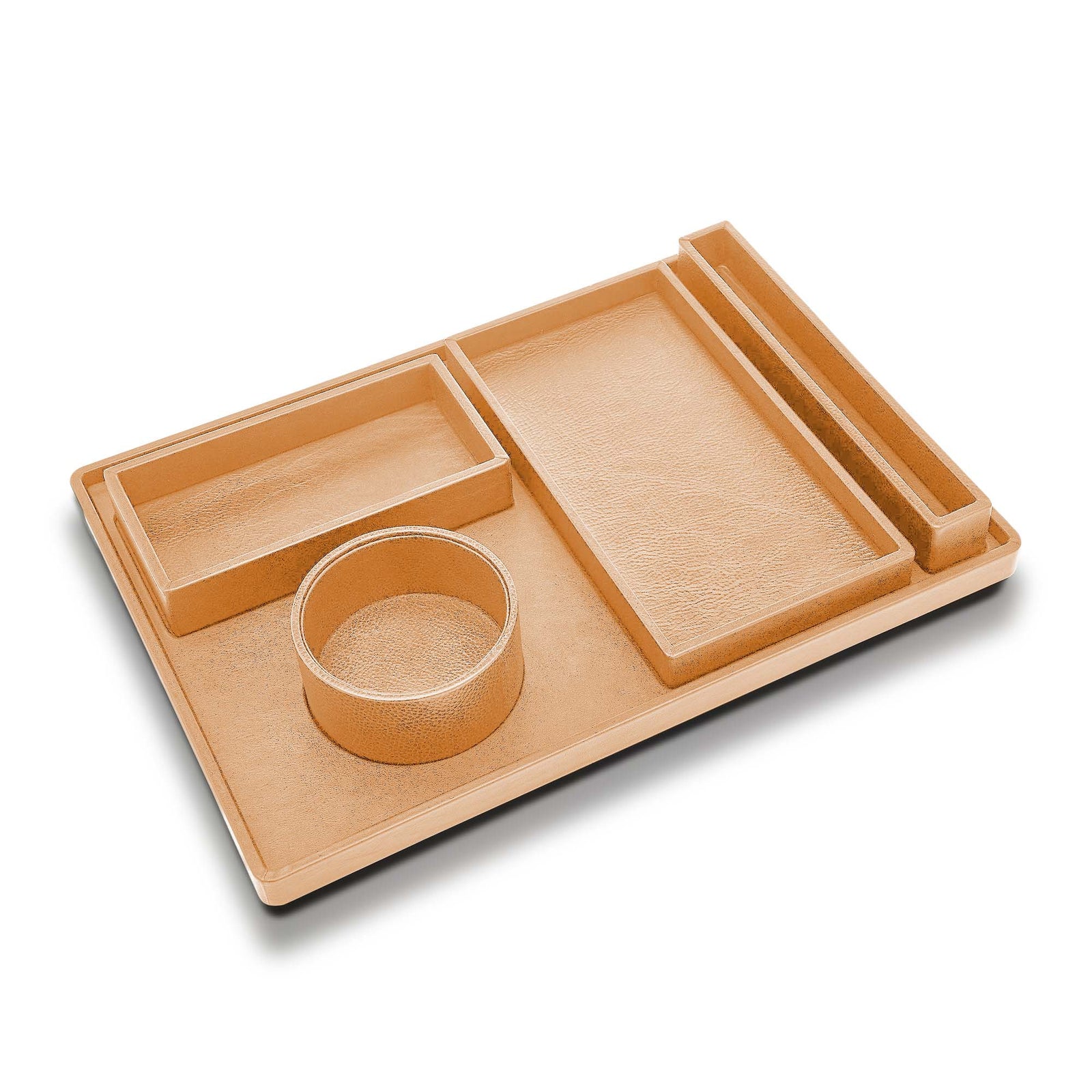 Canteen Leather Desk Set, Naturale Eleish Van Breems Home