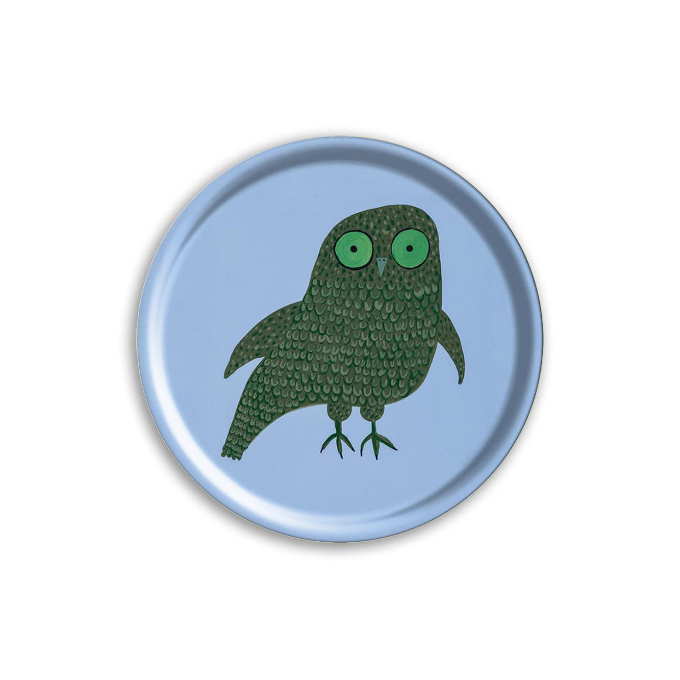 Mr Owl Round Tray Eleish Van Breems Home
