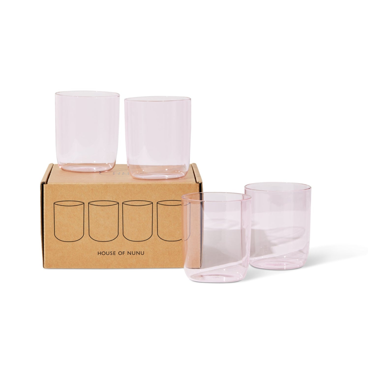 Belly Cups, Set of 4, Pink Eleish Van Breems Home