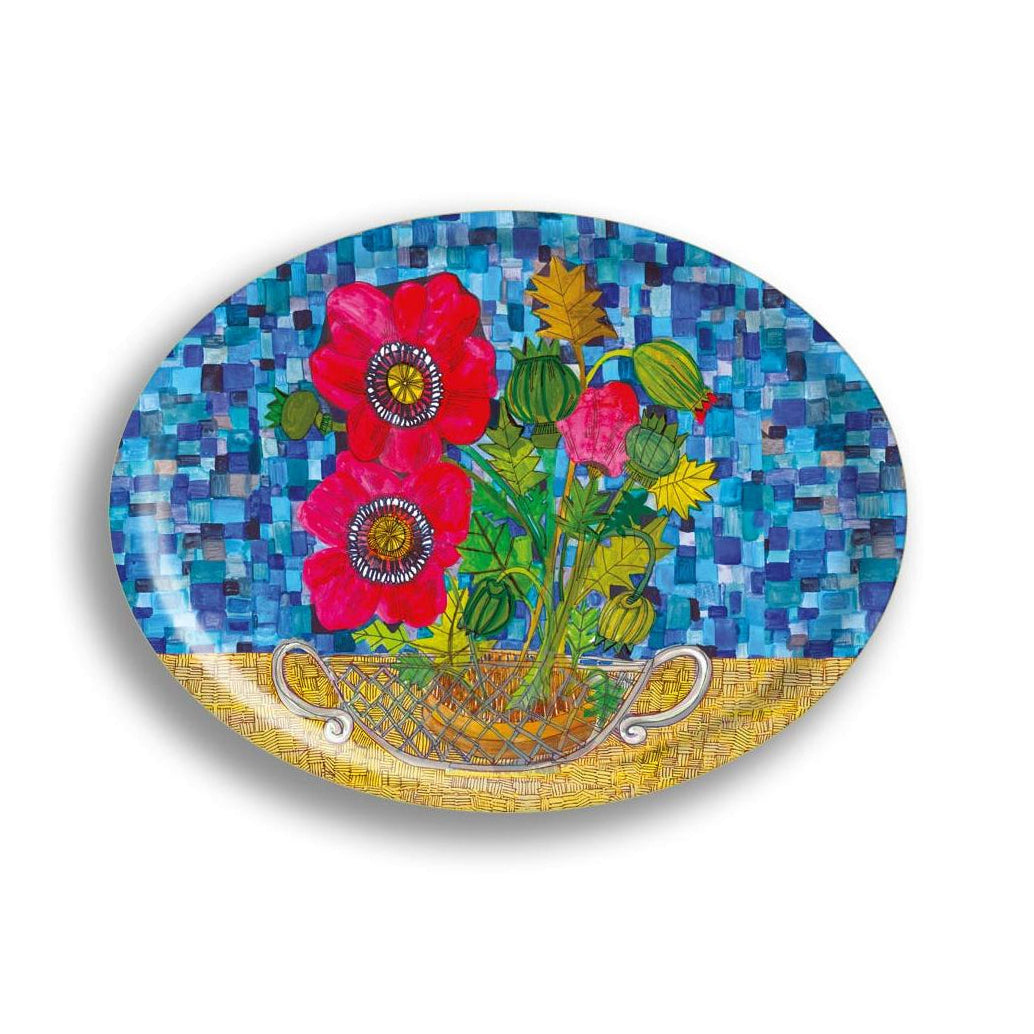 Poppies Oval Tray Eleish Van Breems Home