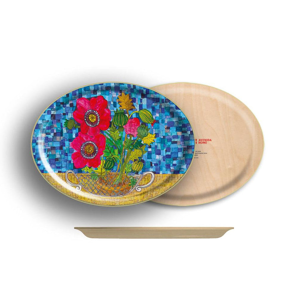 Poppies Oval Tray Eleish Van Breems Home