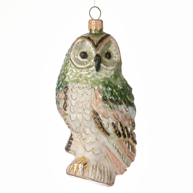 Christmas 0rnament Green Owl Eleish Van Breems Home