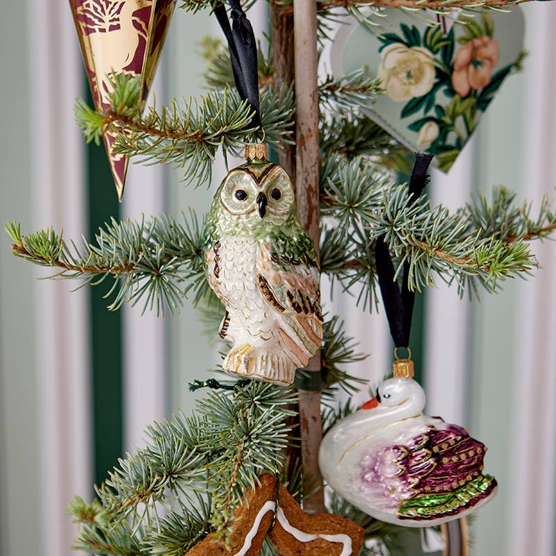 Christmas 0rnament Green Owl Eleish Van Breems Home