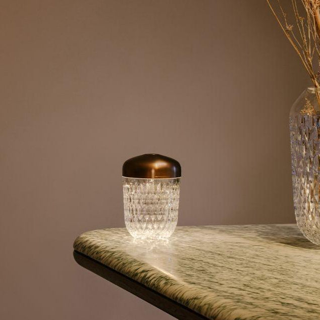 St. Louis Folia Mini Portable Lamp – Clear, Copper Anodized Aluminum Eleish Van Breems Home