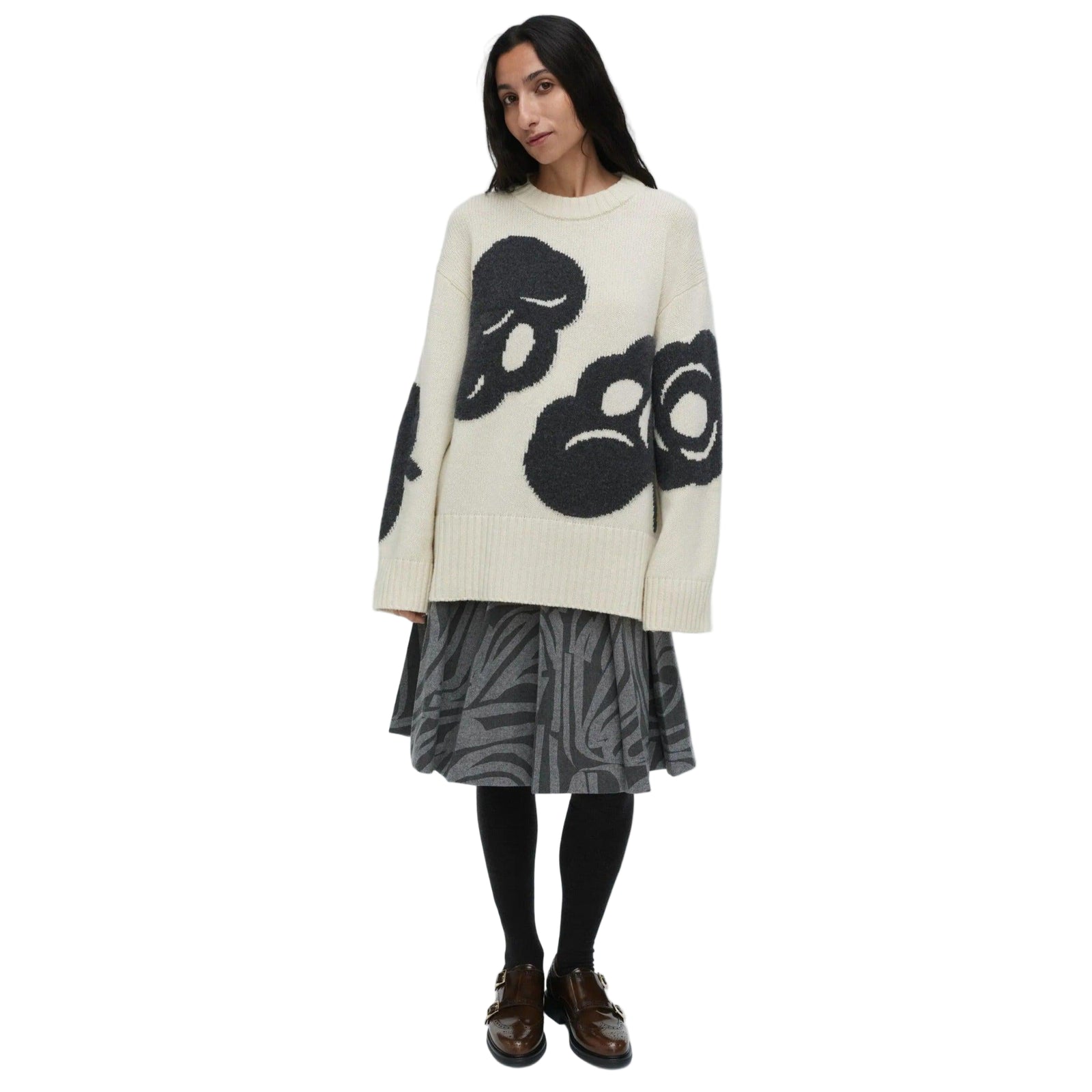 Marimekko Luonto Tumma Knitted Wool Pullover Eleish Van Breems Home