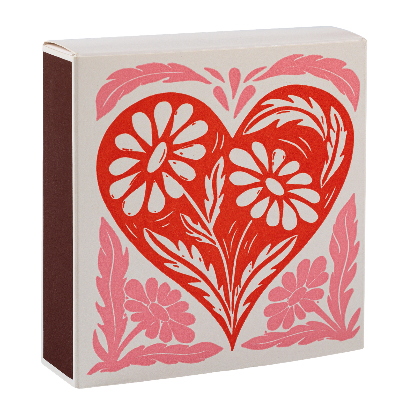 Botanical Heart Square Safety Matches Eleish Van Breems Home