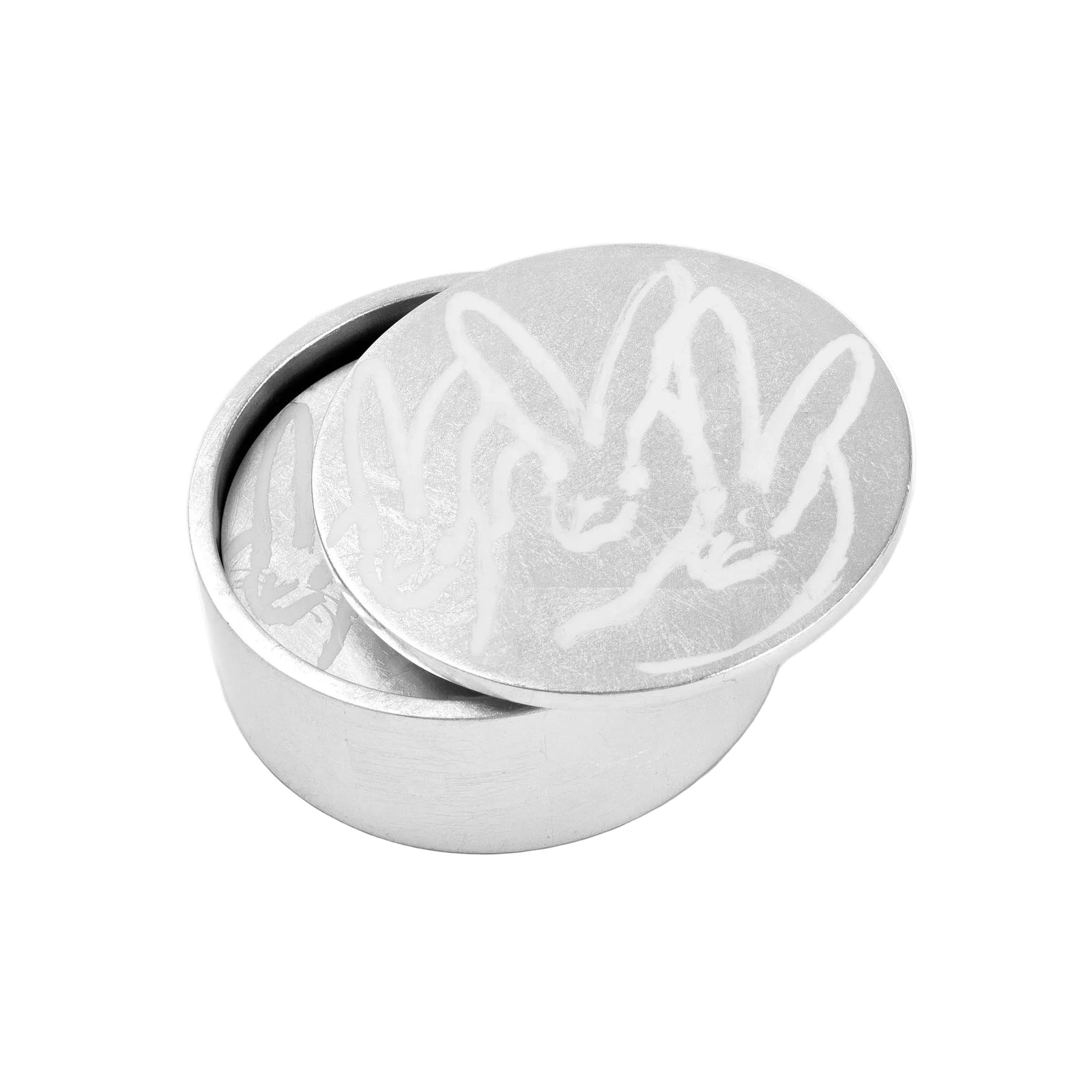 Hunt Slonem Bunny Coaster Box Set of 4 Eleish Van Breems Home