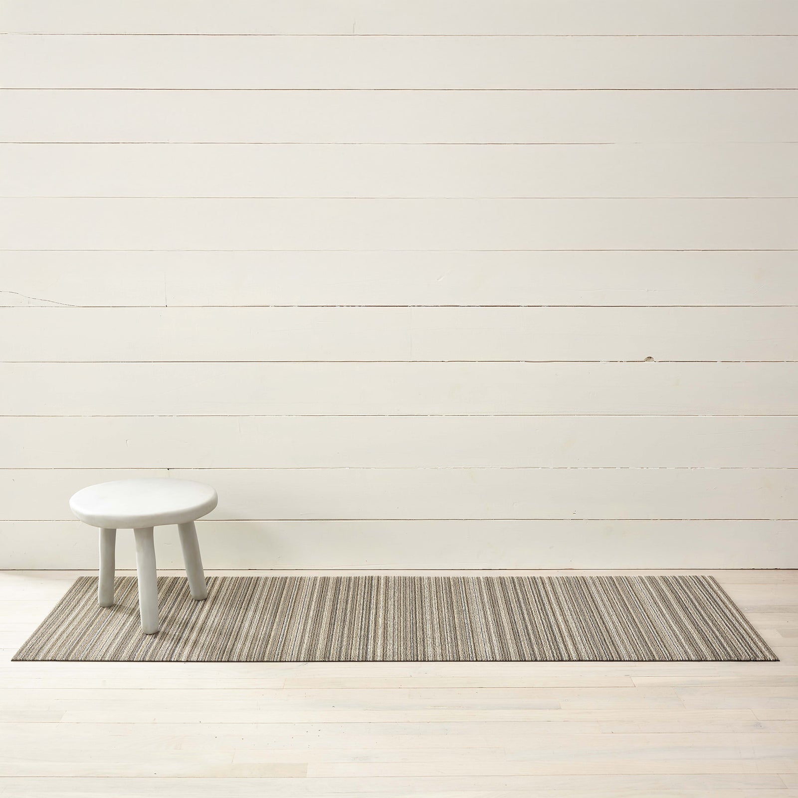 Skinny Stripe Shag Mat, Birch Eleish Van Breems Home