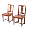 18th C. Pair of Finnish Red Baroque Back Chairs Eleish Van Breems Home