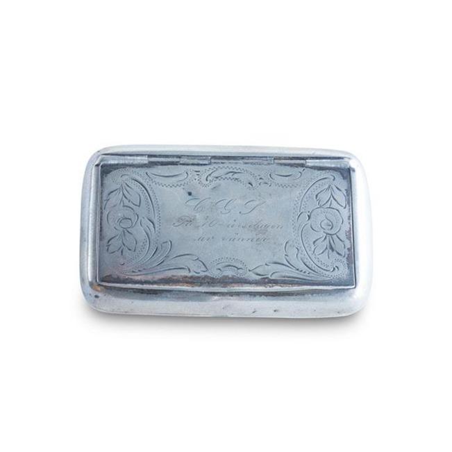 19th c. Swedish silver snuff box Eleish Van Breems Home