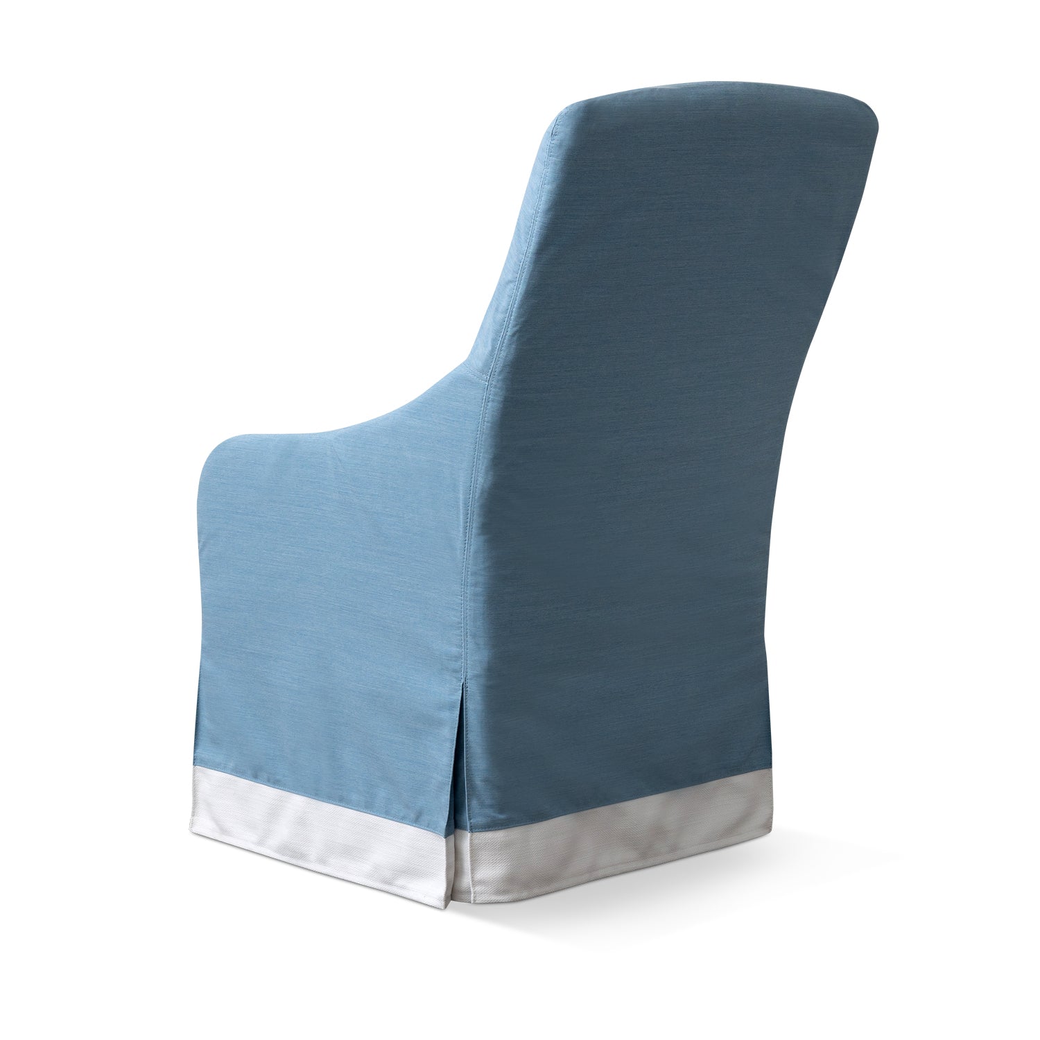 Mimosa Outdoor Dining Chair in Davenport Blue with Banding Eleish Van Breems Home