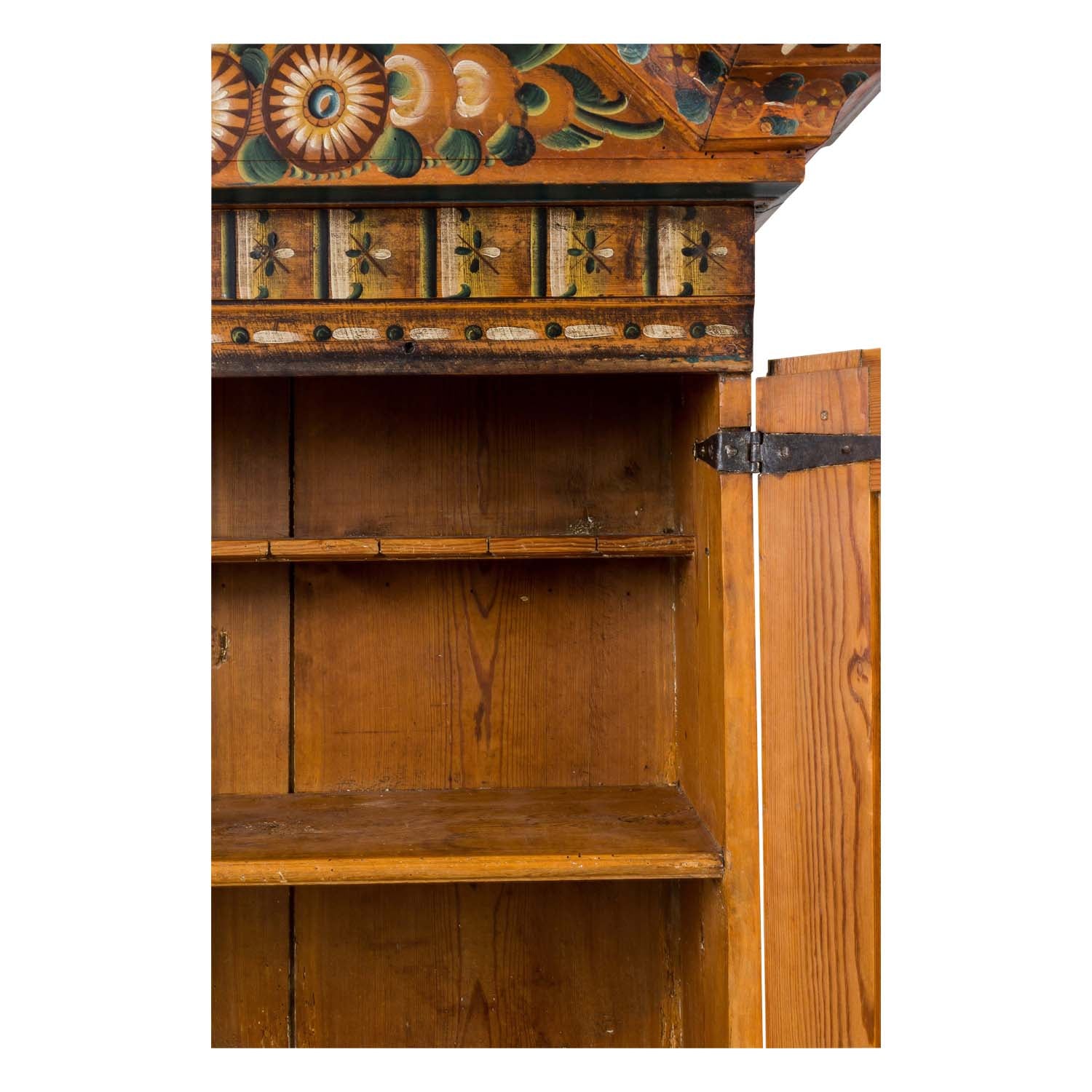 Swedish Dalarna Kurbits Painted Cupboard, dated 1831 Eleish Van Breems Home