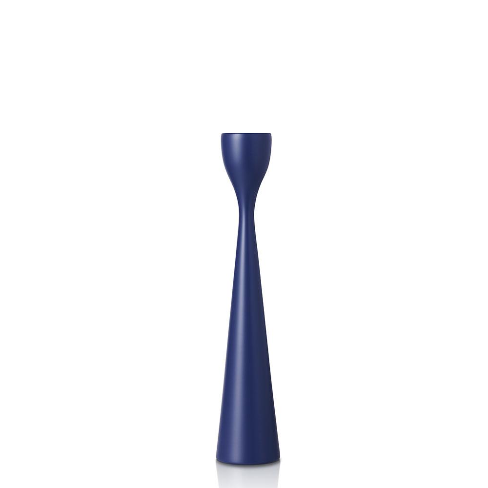Rolf Painted Candlestick 11" Blueberry Blue Eleish Van Breems Home