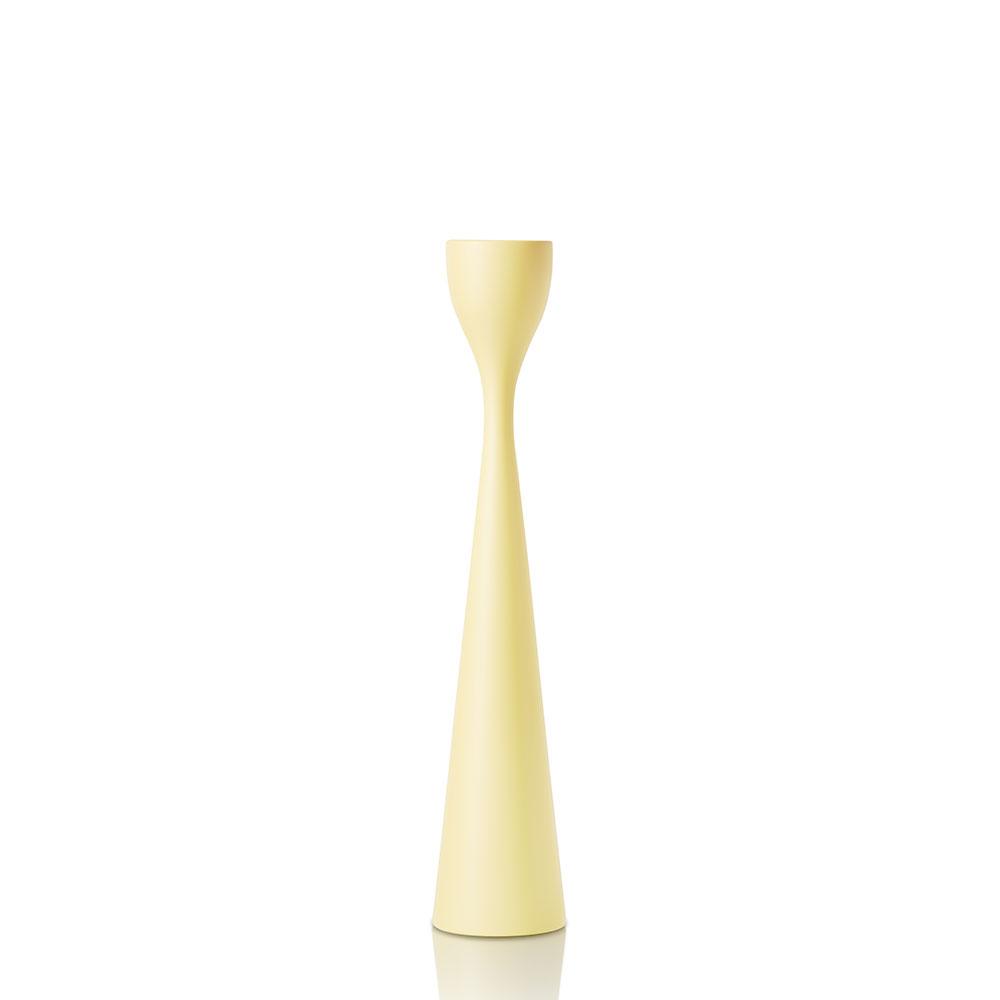 Rolf Painted Candlestick 11" Custard Yellow Eleish Van Breems Home