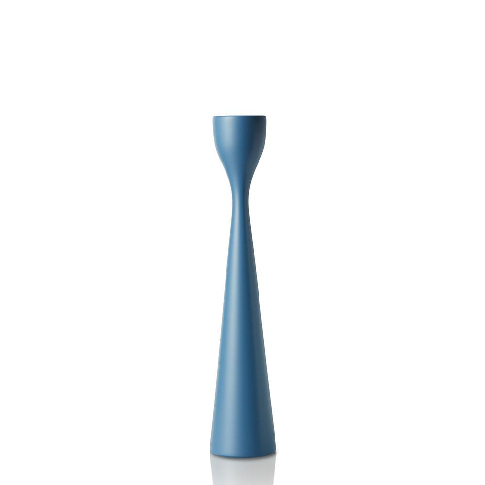 Rolf Painted Candlestick 11" Dove Blue Eleish Van Breems Home