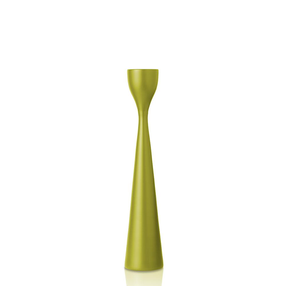 Rolf Painted Candlestick 11" Green Eleish Van Breems Home