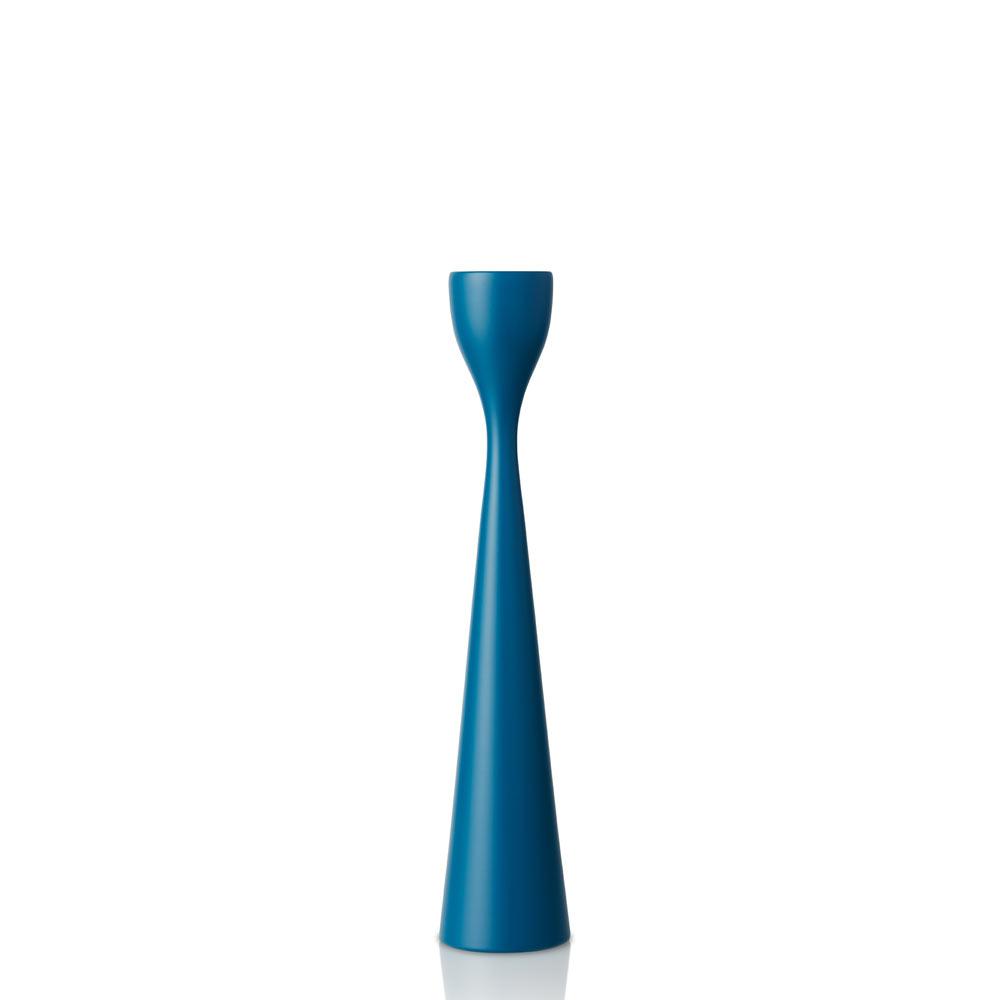 Rolf Painted Candlestick 11" Petrol Blue Eleish Van Breems Home