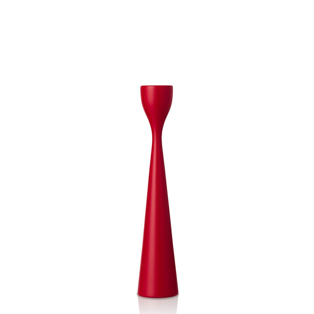 Rolf Painted Candlestick 11" Raspberry Red Eleish Van Breems Home