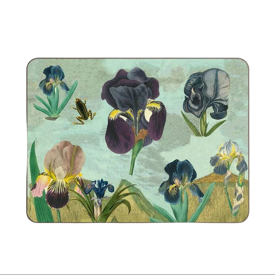 Iris and Frog Table Mats, Set of 4