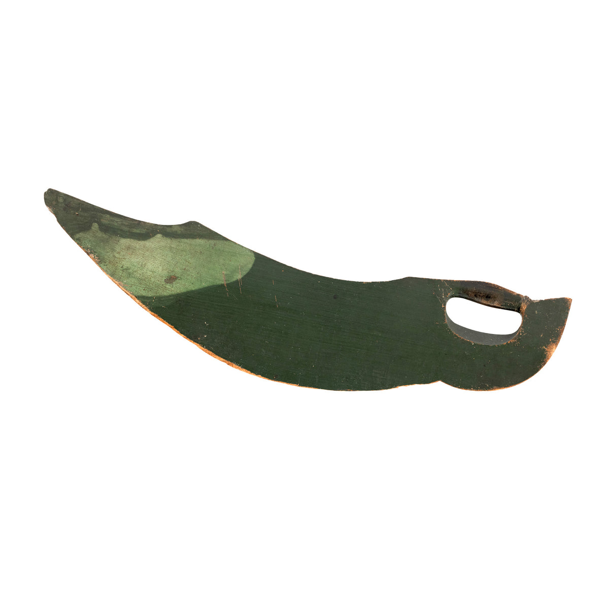 Norwegian Painted Pine Scutching Knife Dated 1856 Eleish Van Breems Home