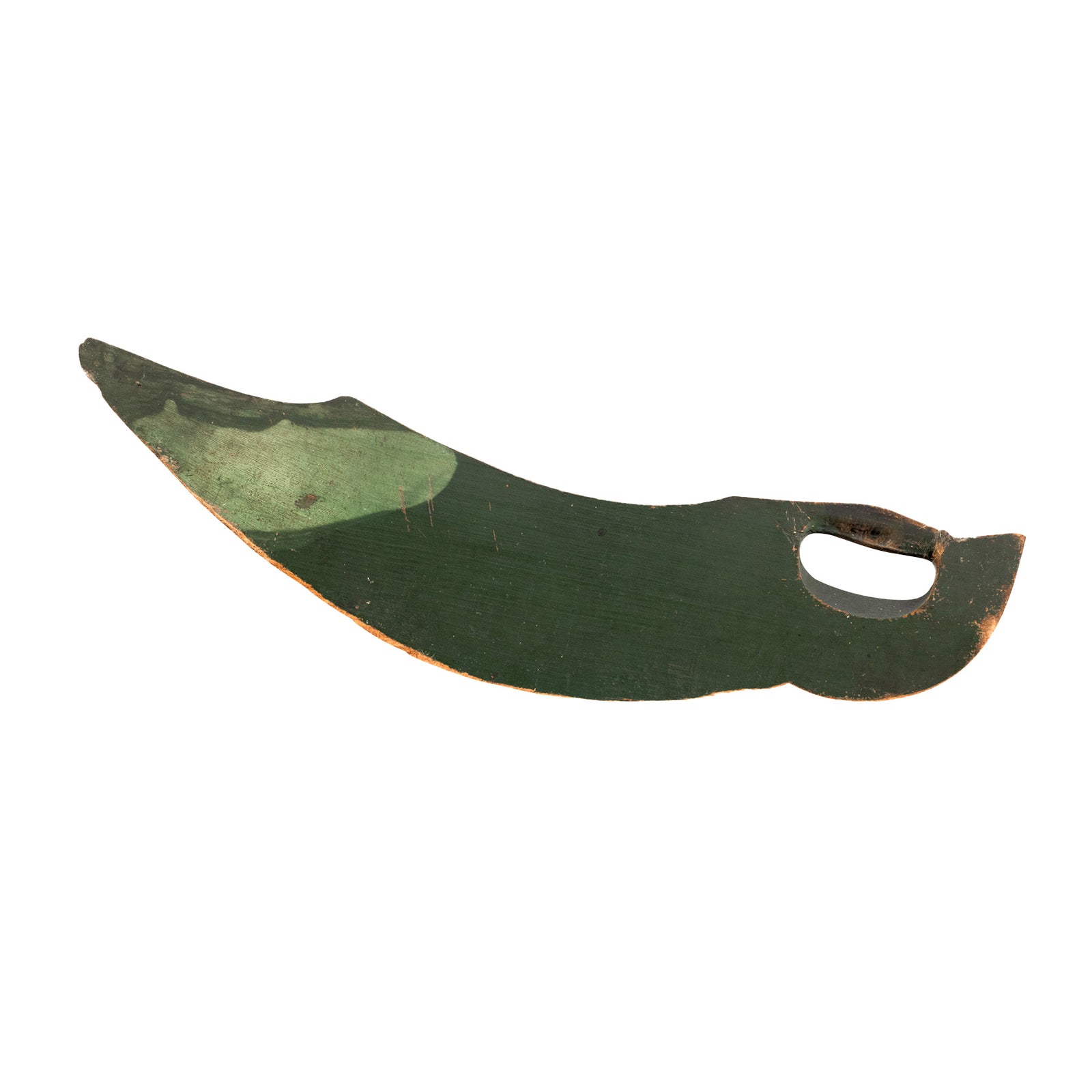 Norwegian Painted Pine Scutching Knife Dated 1856 Eleish Van Breems Home