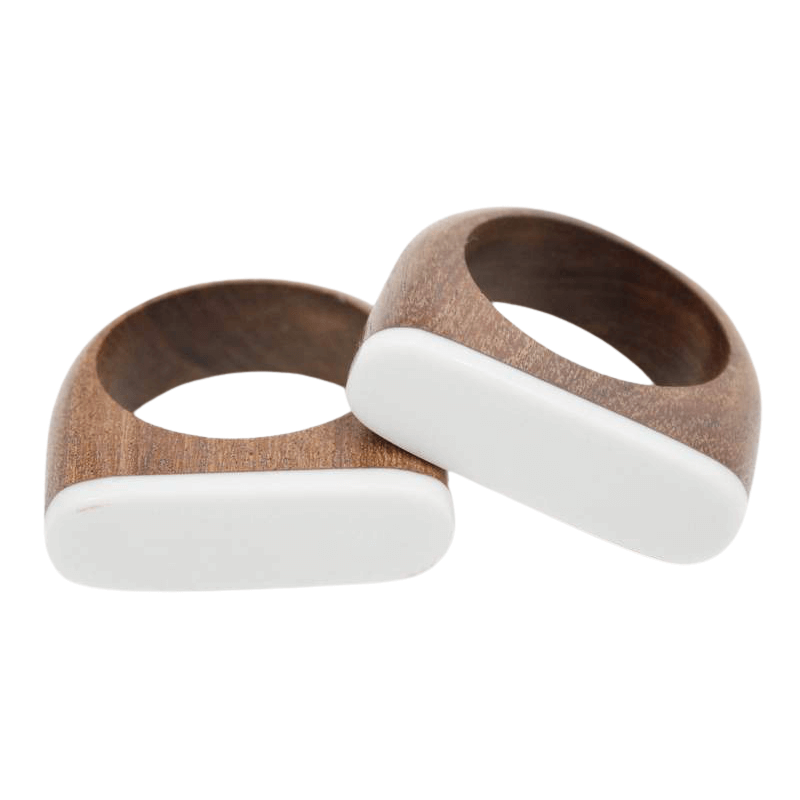 Flow Napkin Rings - White Eleish Van Breems Home