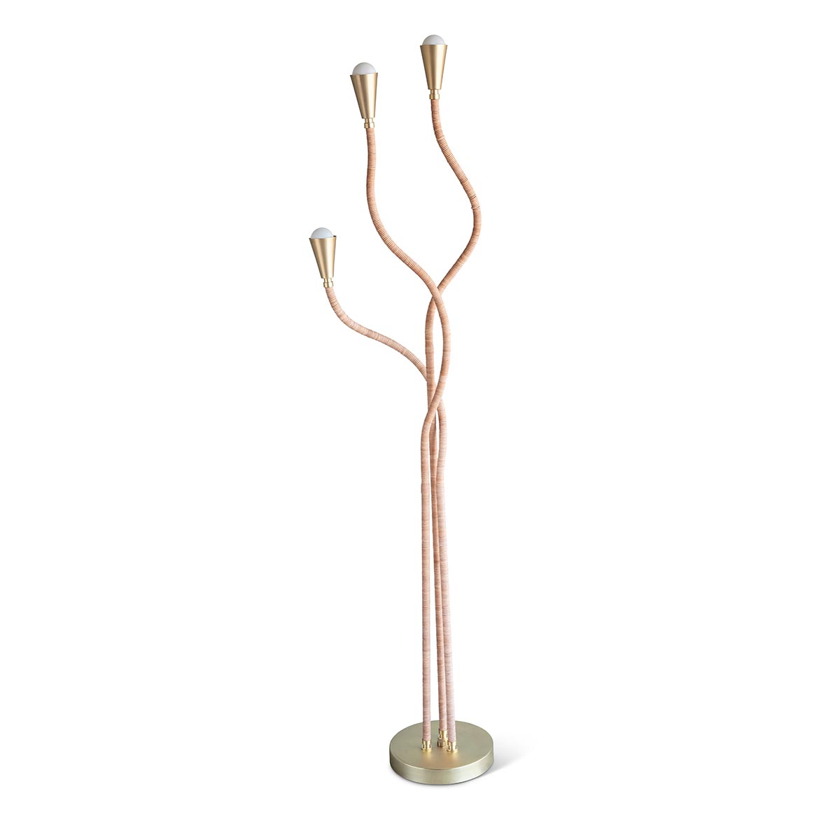 Trident Floor Lamp Brushed Brass Eleish Van Breems Home
