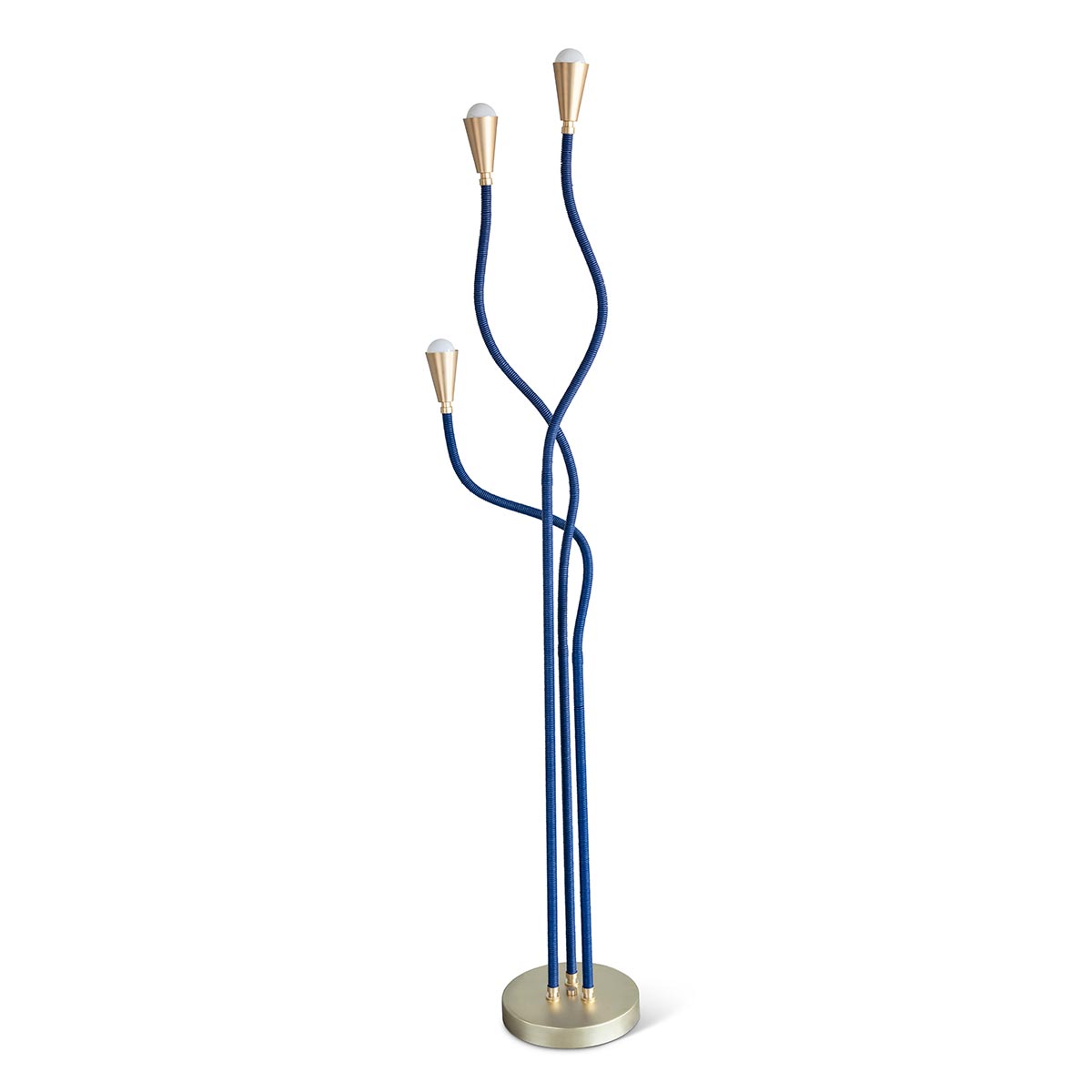 Trident Floor Lamp Brushed Brass Eleish Van Breems Home