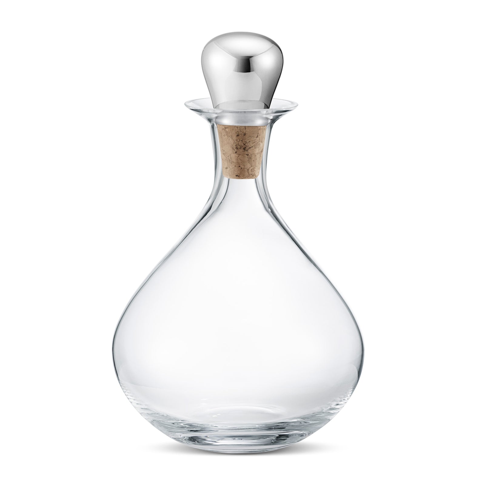 Georg Jensen Sky Liquor Decanter with Cork Stopper Eleish Van Breems Home