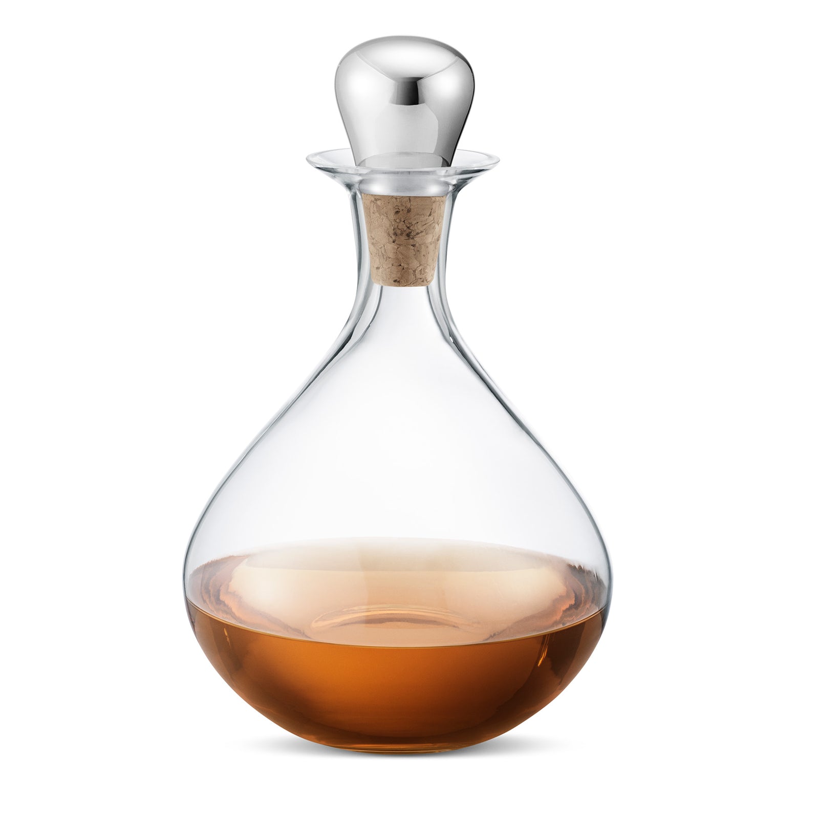 Georg Jensen Sky Liquor Decanter with Cork Stopper Eleish Van Breems Home