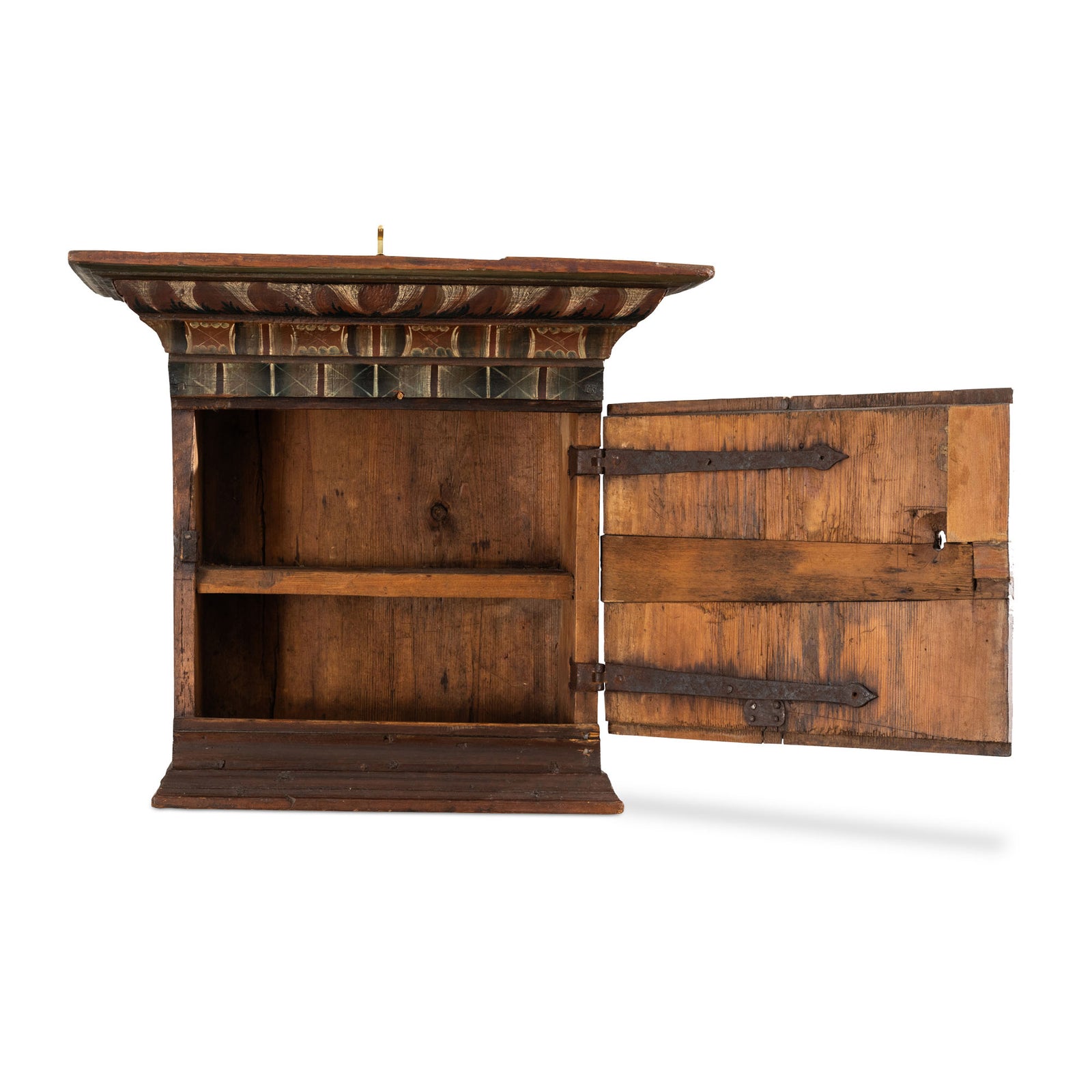 Swedish Dalarna Kurbits Hanging Cabinet, early 19th c. Eleish Van Breems Home
