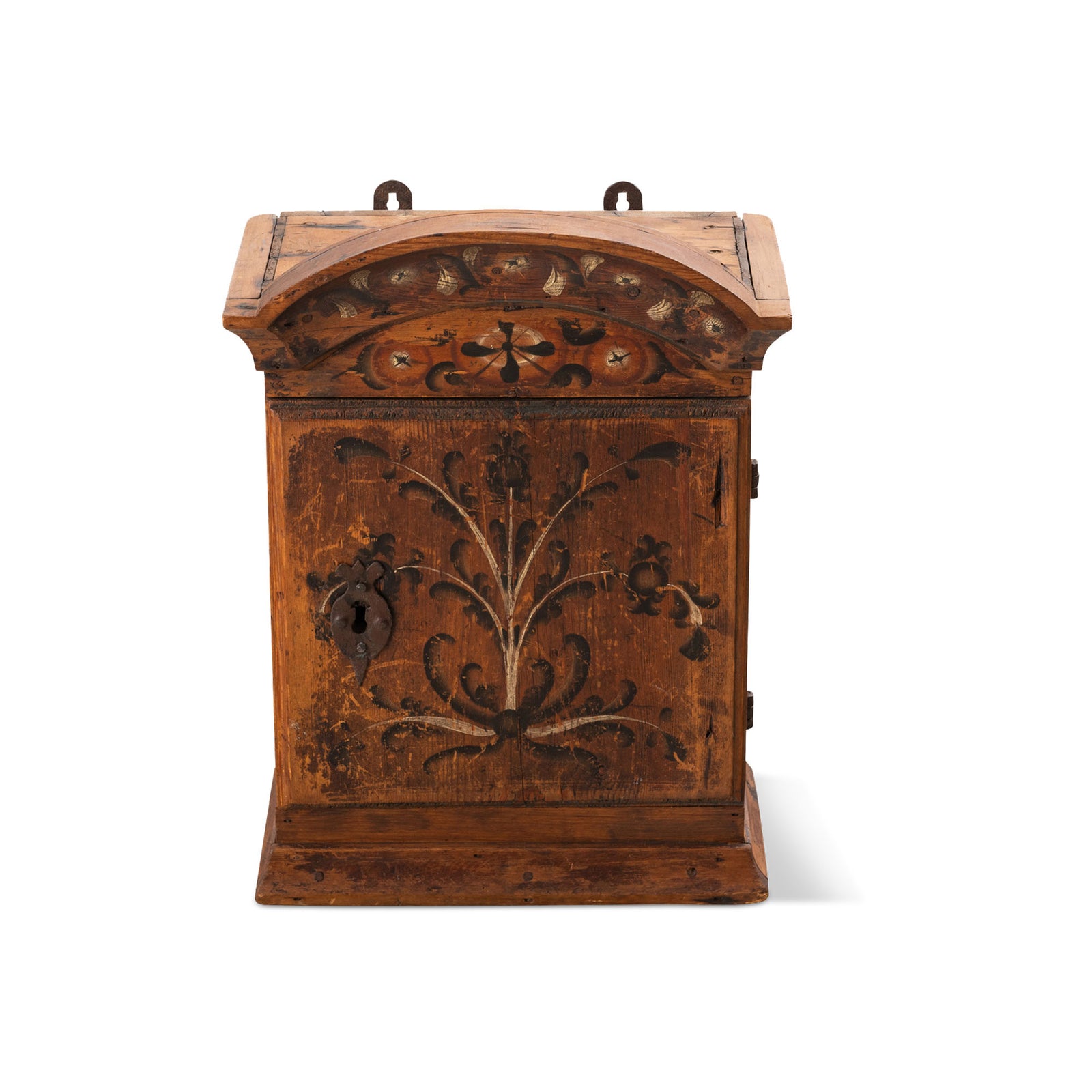 Swedish Dalarna Kurbits Painted Hanging Cupboard, 18th c Eleish Van Breems Home