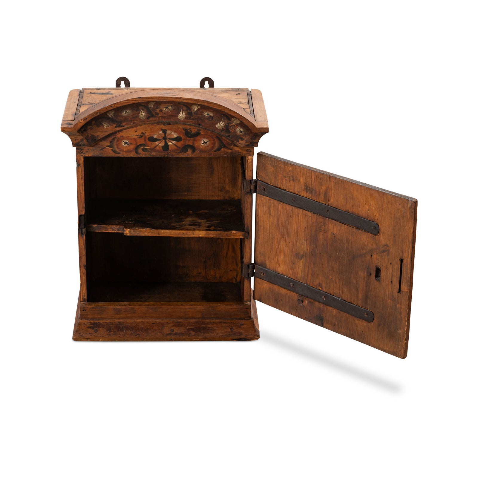 Swedish Dalarna Kurbits Painted Hanging Cupboard, 18th c Eleish Van Breems Home