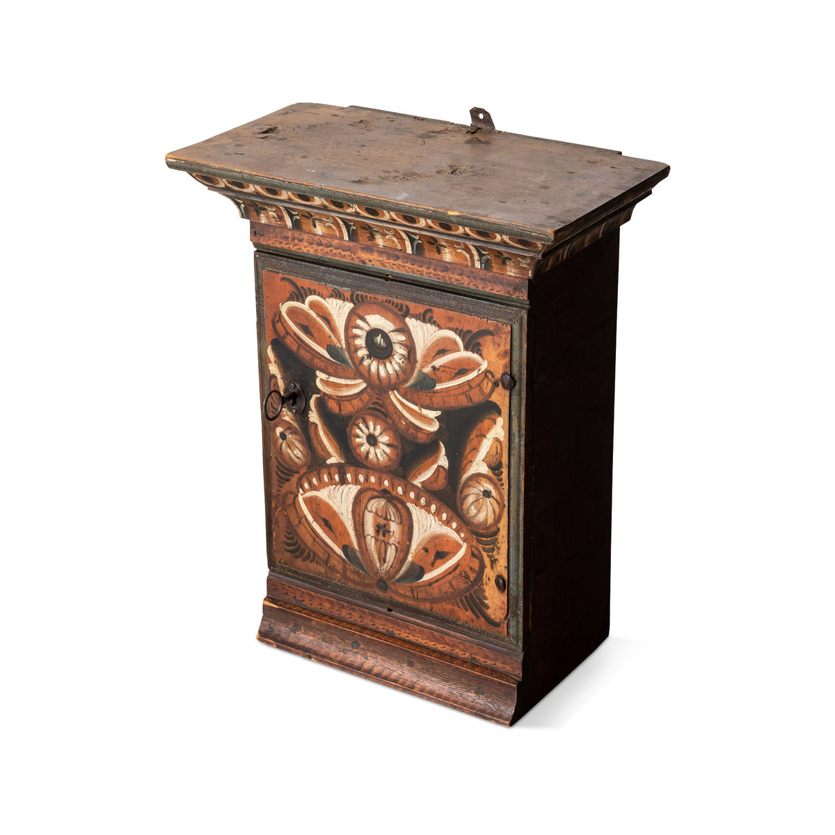 Swedish Dalarna Painted Hanging Cupboard, early 19th c Eleish Van Breems Home