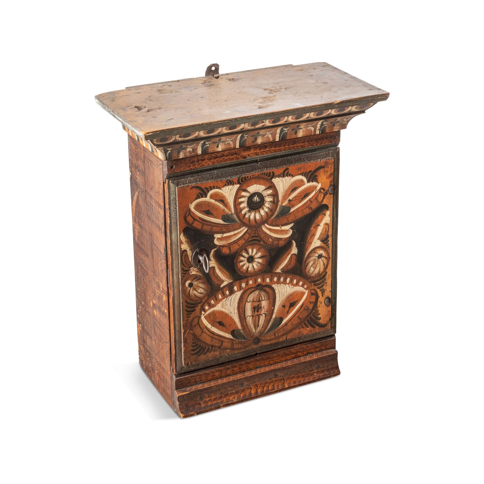 Swedish Dalarna Painted Hanging Cupboard, early 19th c Eleish Van Breems Home
