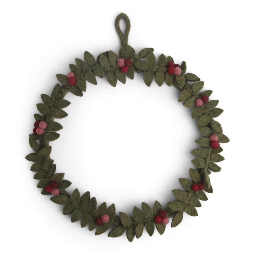 Big Green Wreath With Red Berries &amp; Hanger Eleish Van Breems Home