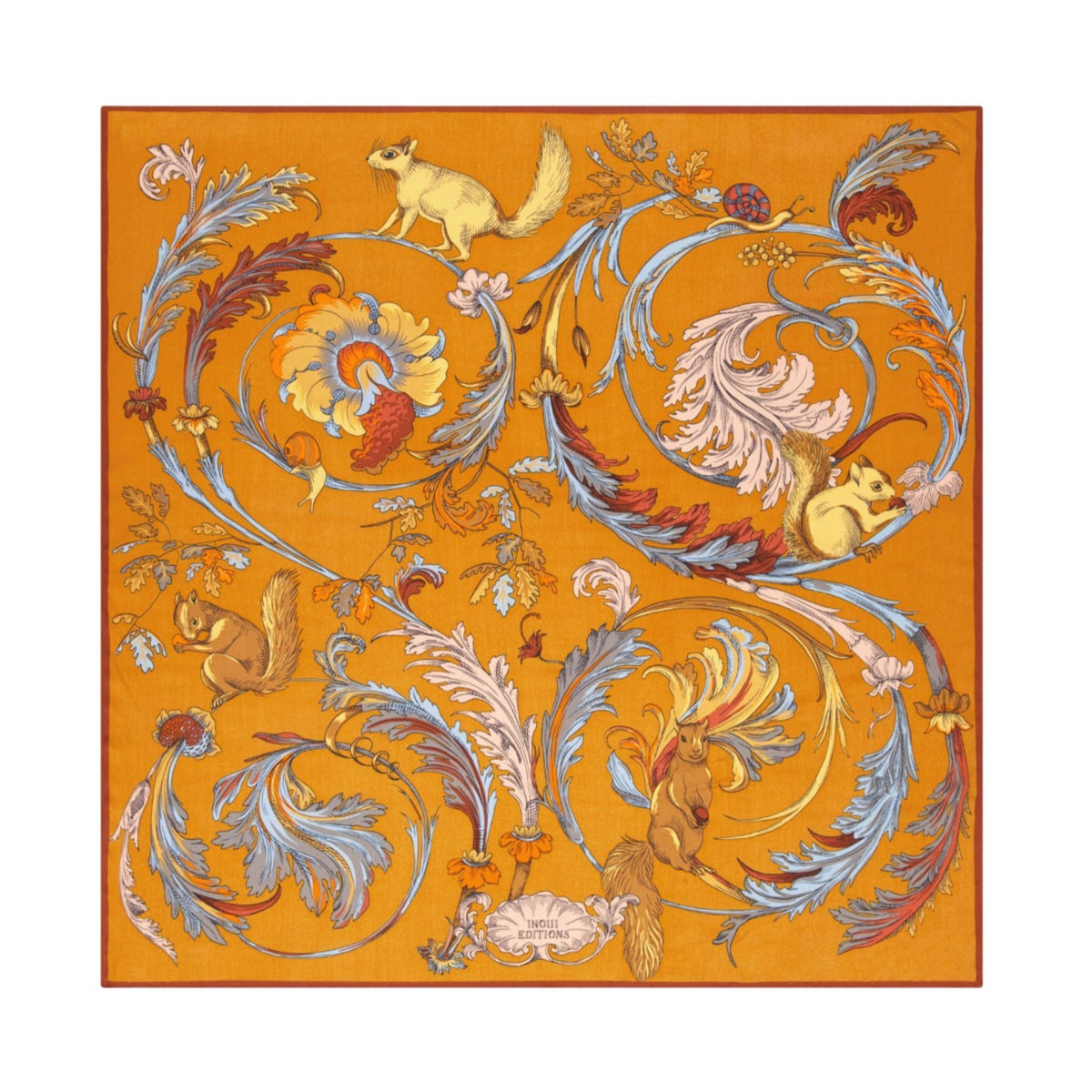 Rococo Square Scarf, Golden Brown Eleish Van Breems Home