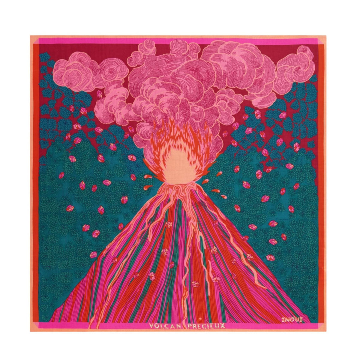 Stromboli Square Scarf, Pink Eleish Van Breems Home