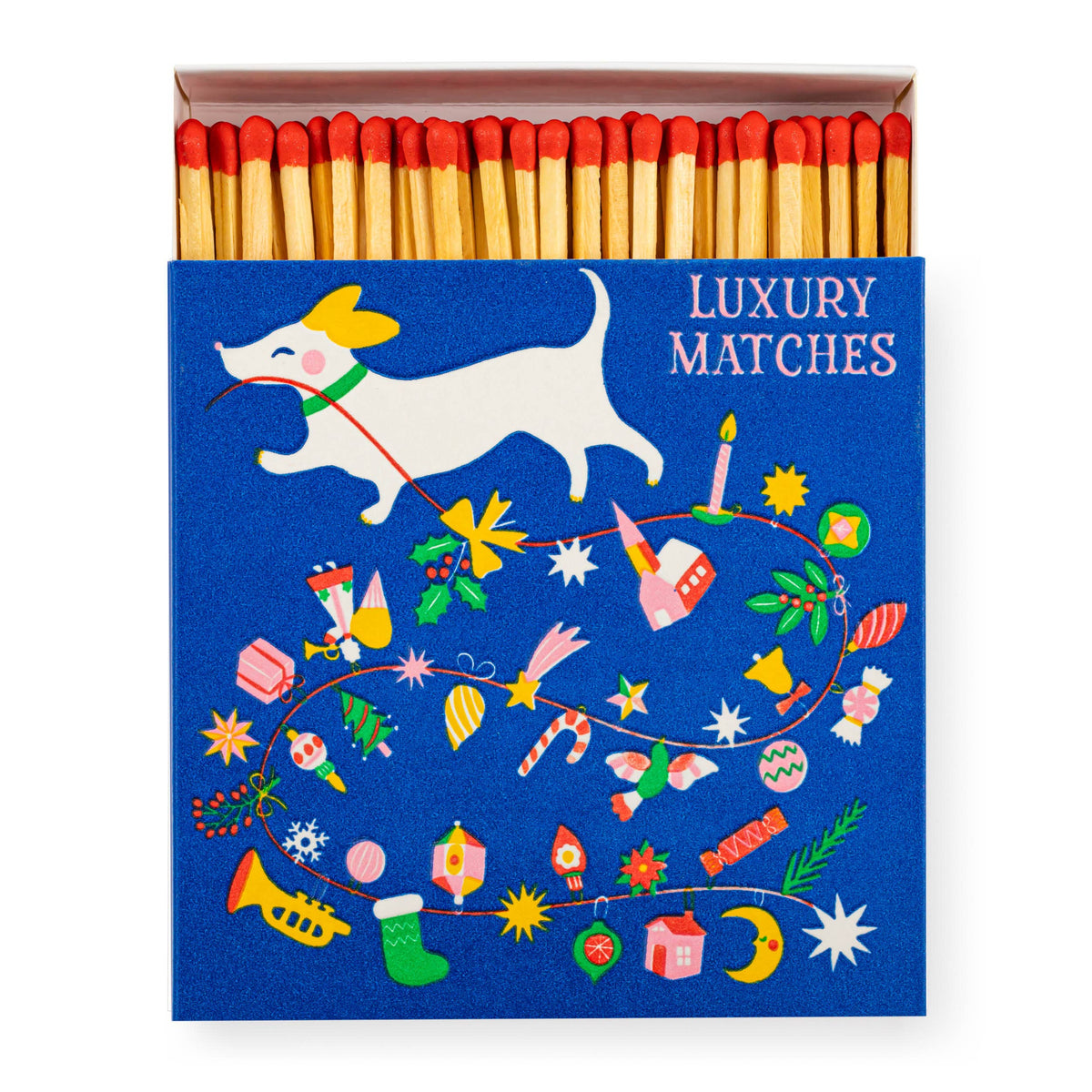 Festive Dog | Square - Christmas Safety Matches🎄 Eleish Van Breems Home