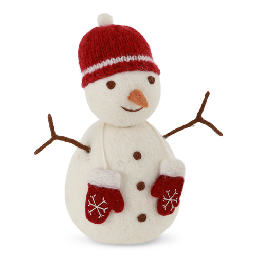 Big Snowman With Red Hat & Mittens