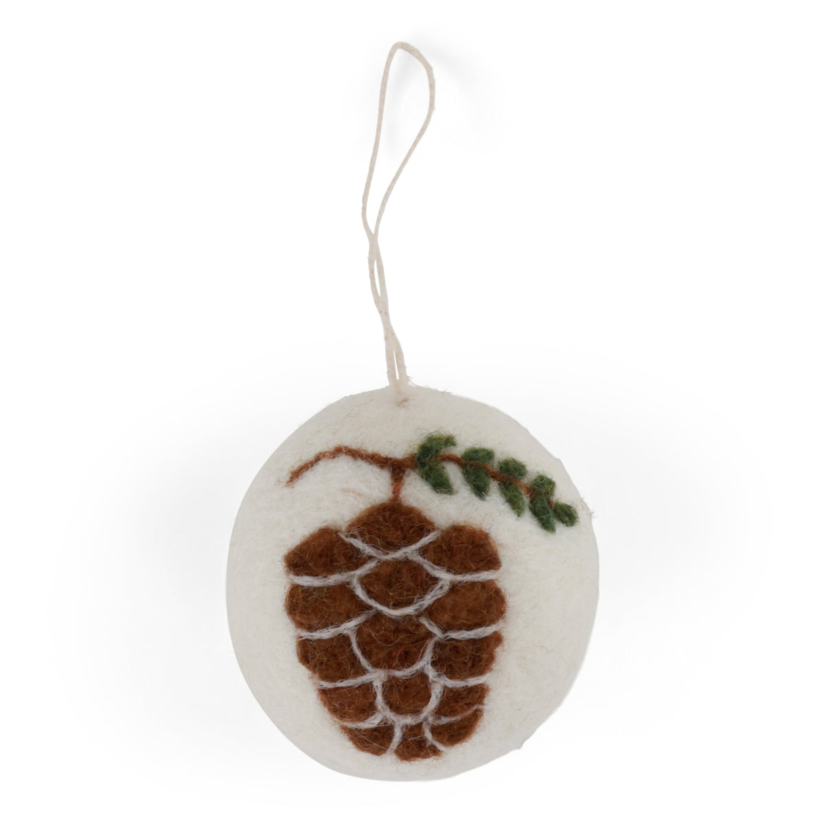 Christmas Bauble - White w/Cone Eleish Van Breems Home