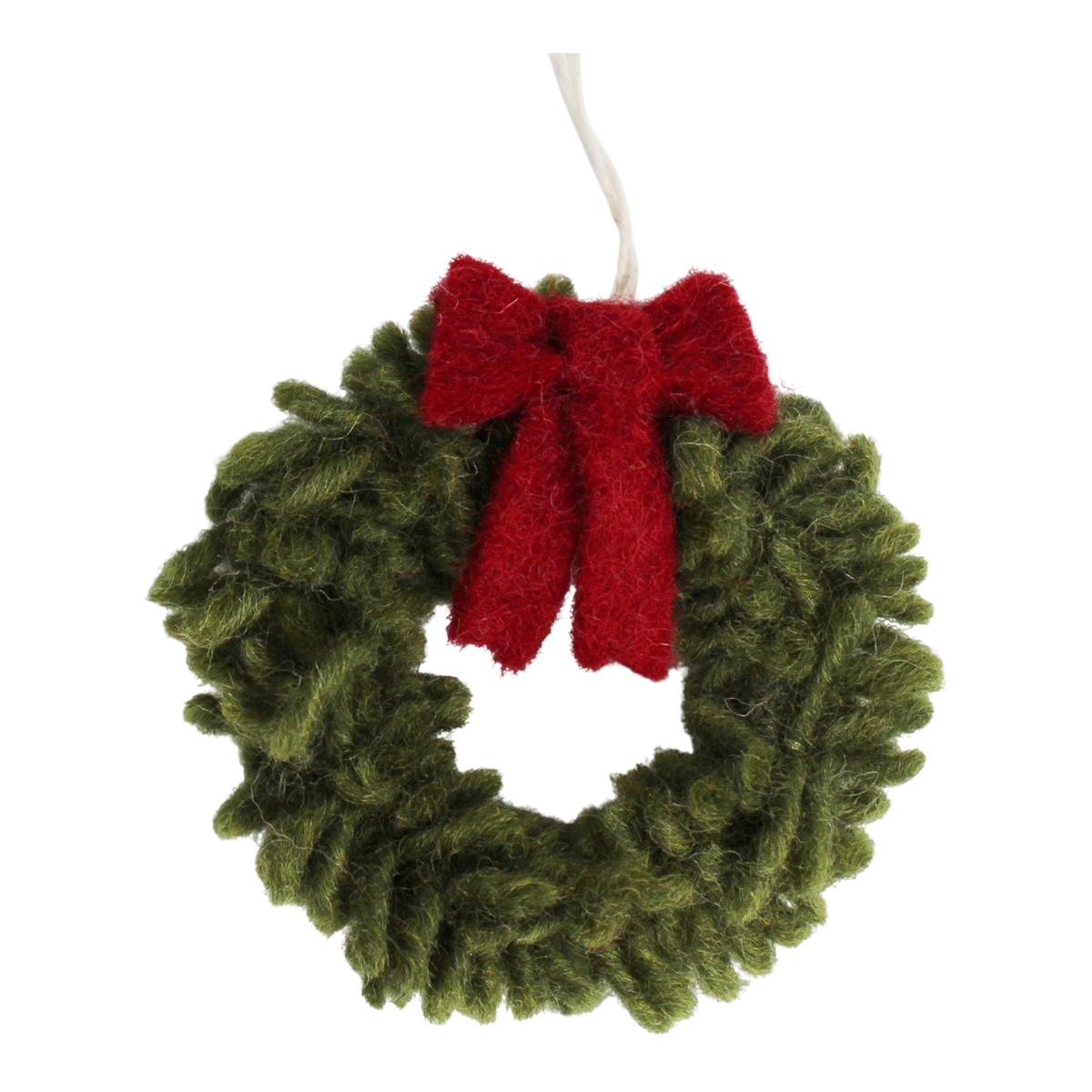Mini Wreath With Red Bow Ornament Eleish Van Breems Home