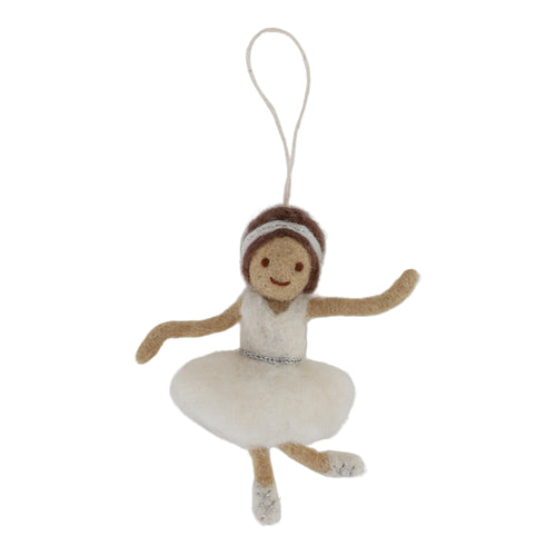 Ballerina in a White Dress Holiday Ornament