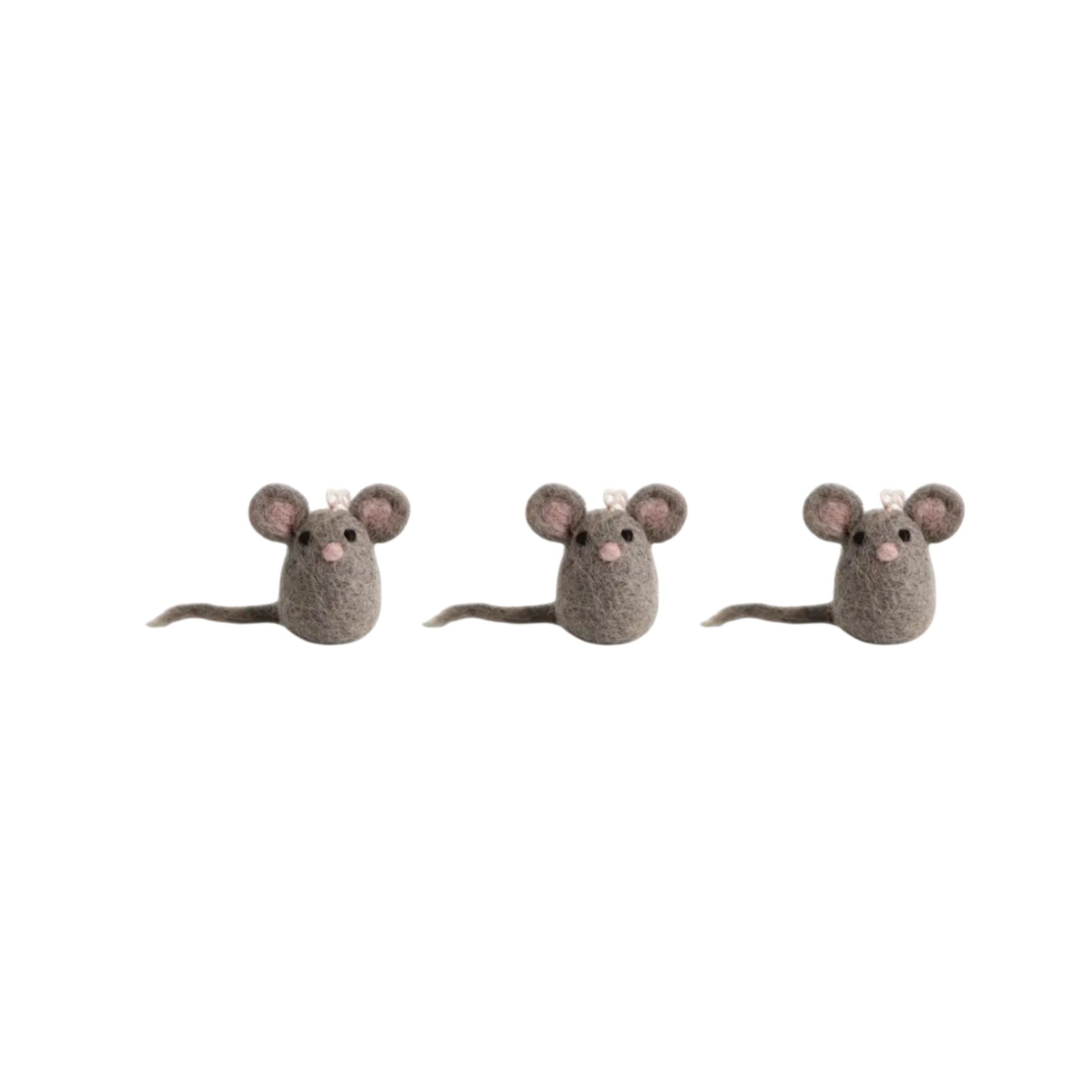 Mini Mice Ornaments, Set of 3 Eleish Van Breems Home