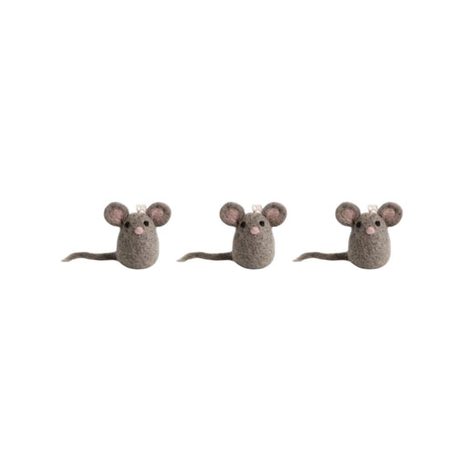 Mini Mice Ornaments, Set of 3